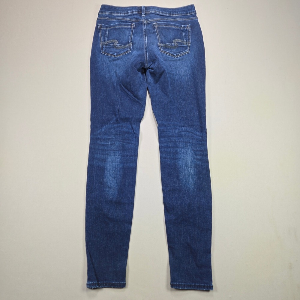 Silver Jeans Co Aiko Super Skinny Womens Dark Wash Denim Indigo 29x31 - Picture 2 of 11
